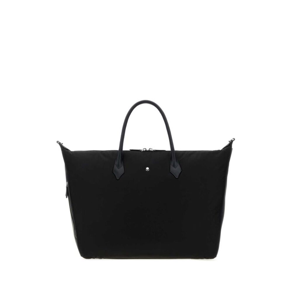Montblanc Men Black Canvas Weekender 43 Travel Bag